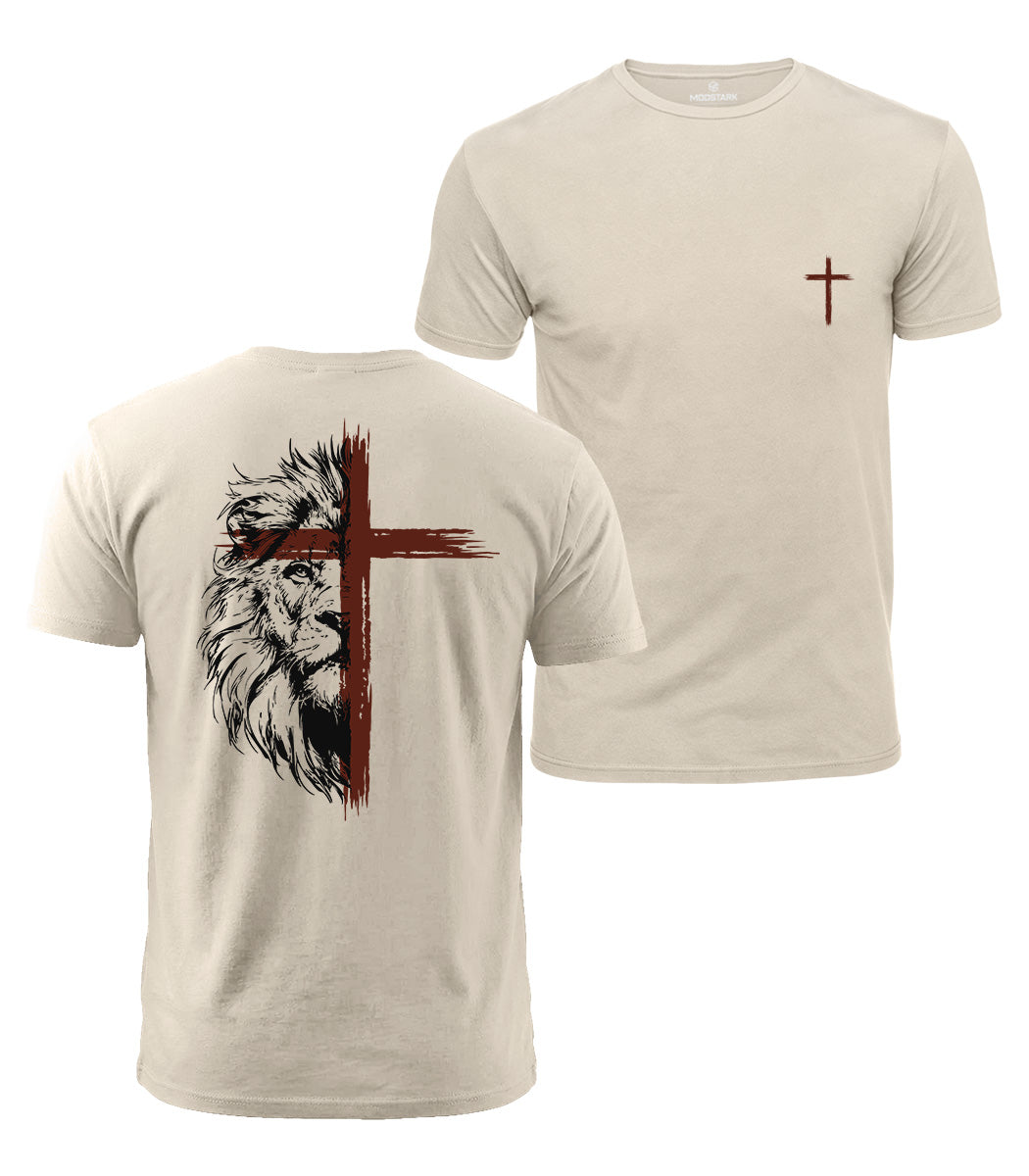 Lion Cross Cotton T-Shirt