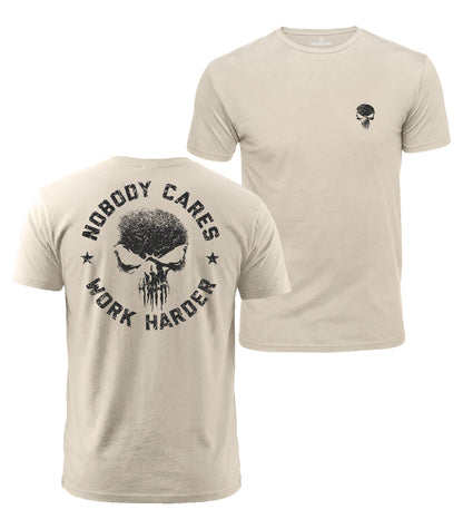 Work Harder Skull Cotton T-Shirt