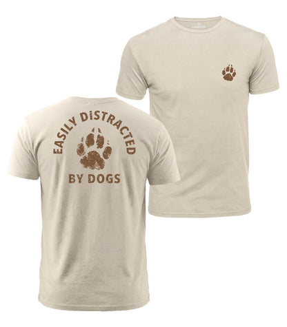Distracted By Dogs Cotton T-Shirt