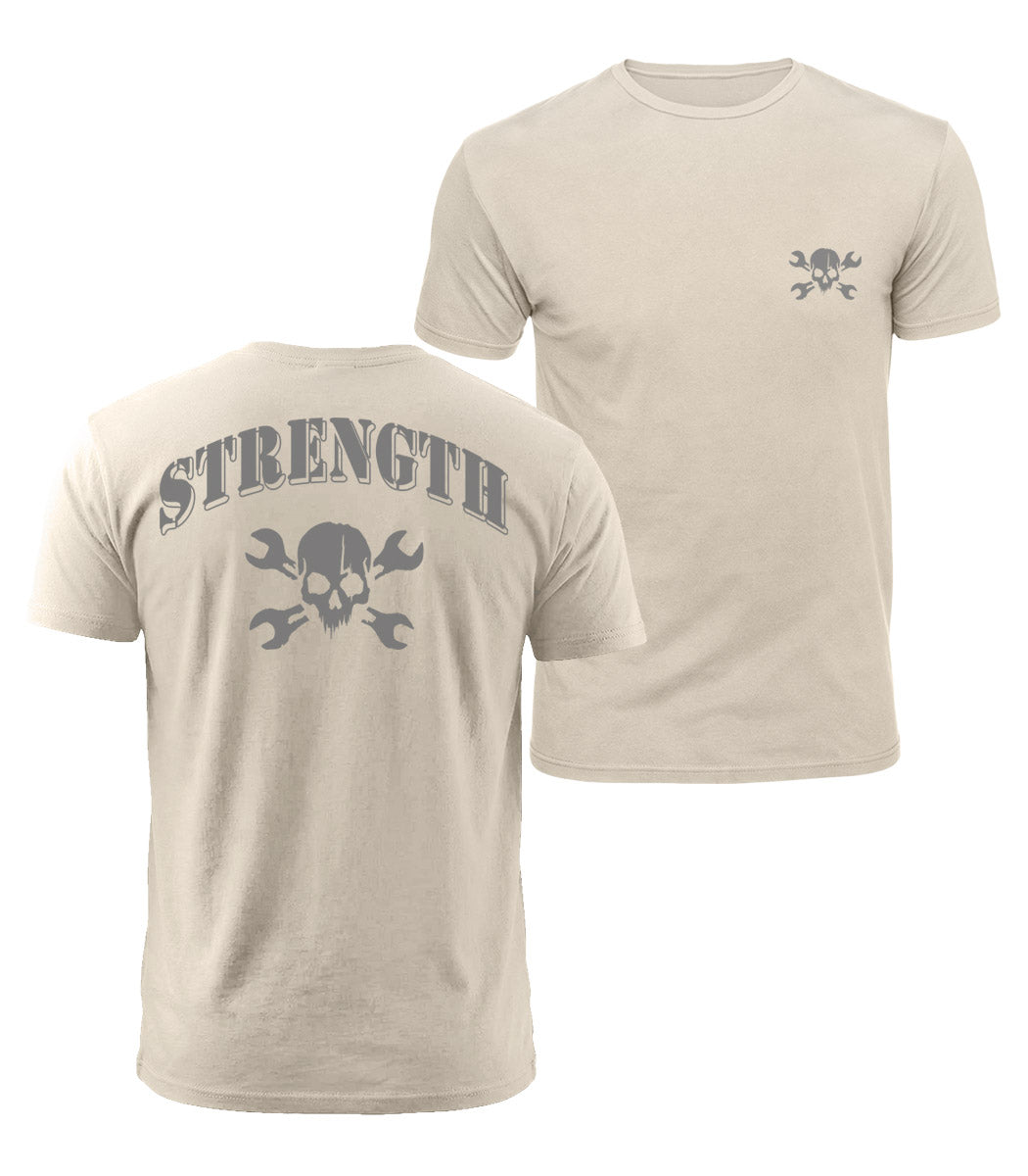 Strength Skull Cotton T-Shirt