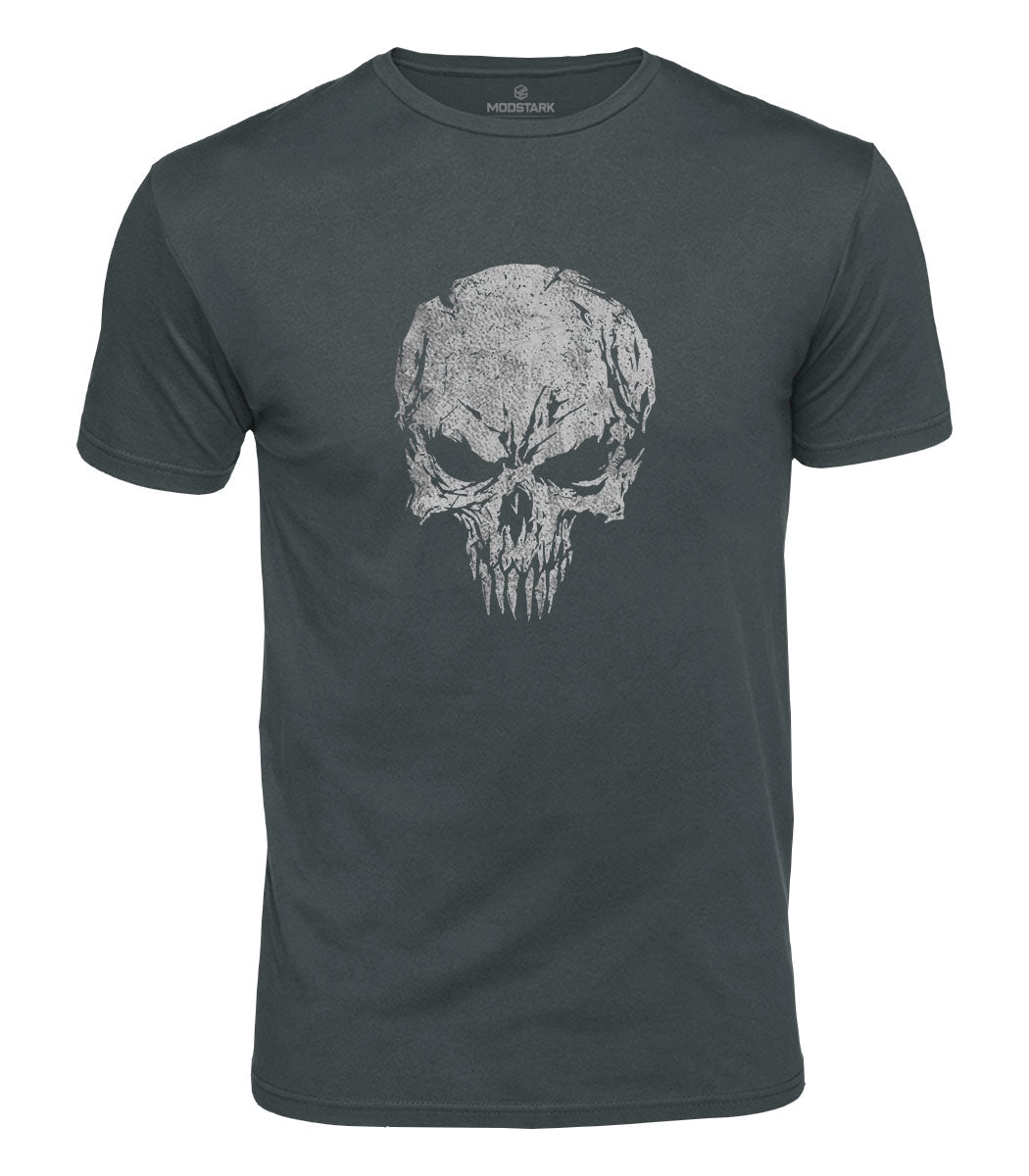 Battle Worn Skull Cotton T-Shirt