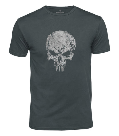 Battle Worn Skull Cotton T-Shirt