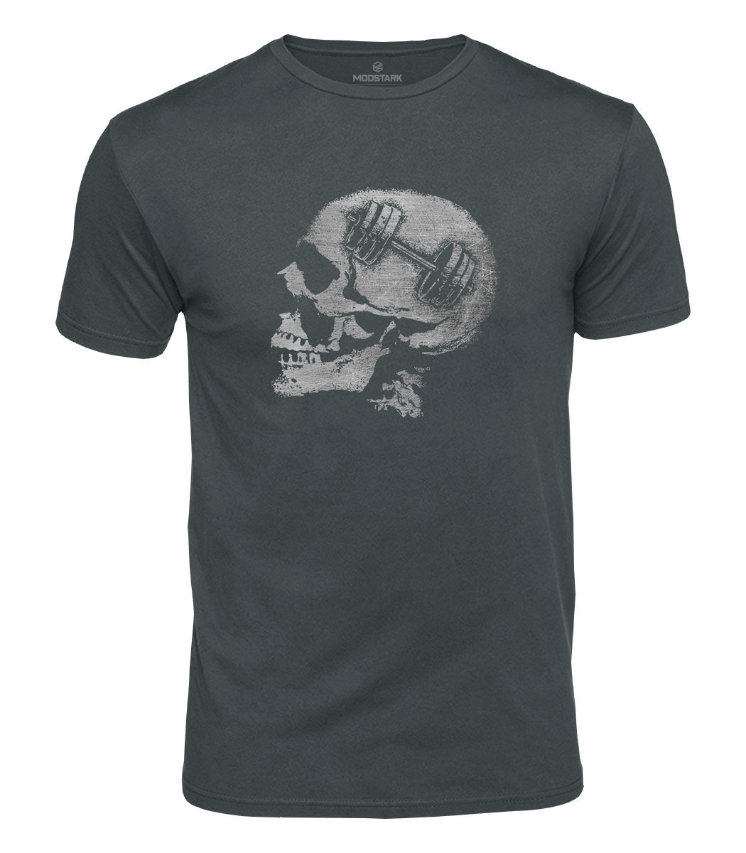 Skull Dumbbell Cotton T-Shirt