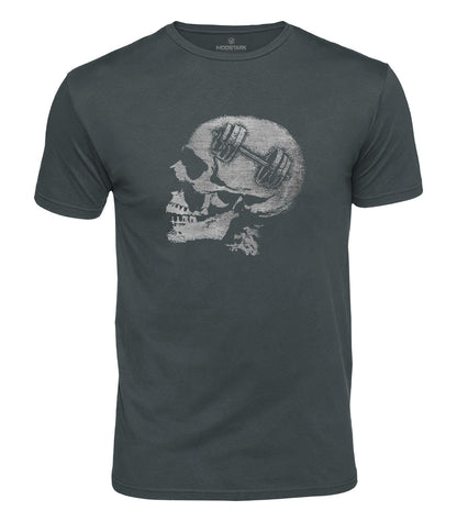 Skull Dumbbell Cotton T-Shirt