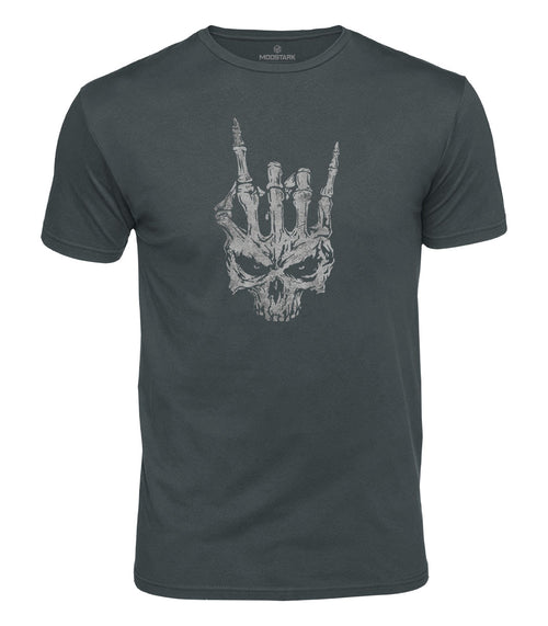 Rock On Skull Cotton T-Shirt