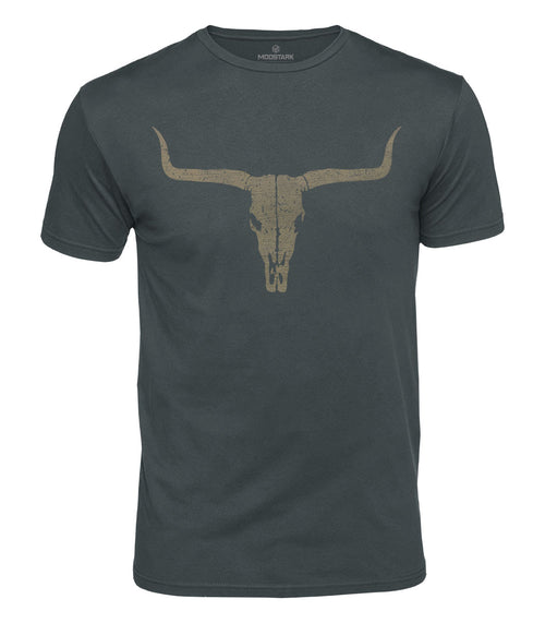Western Longhorn Skull Cotton T-Shirt