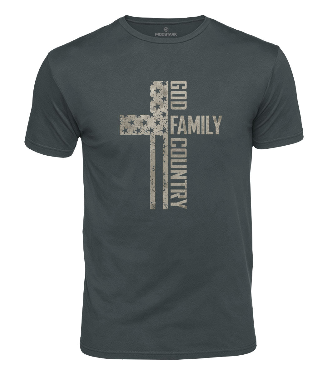 God Family Country Cotton T-Shirt