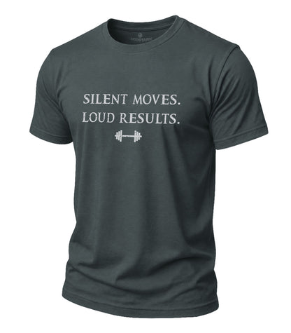 Silent Moves Loud Results Cotton T-Shirt