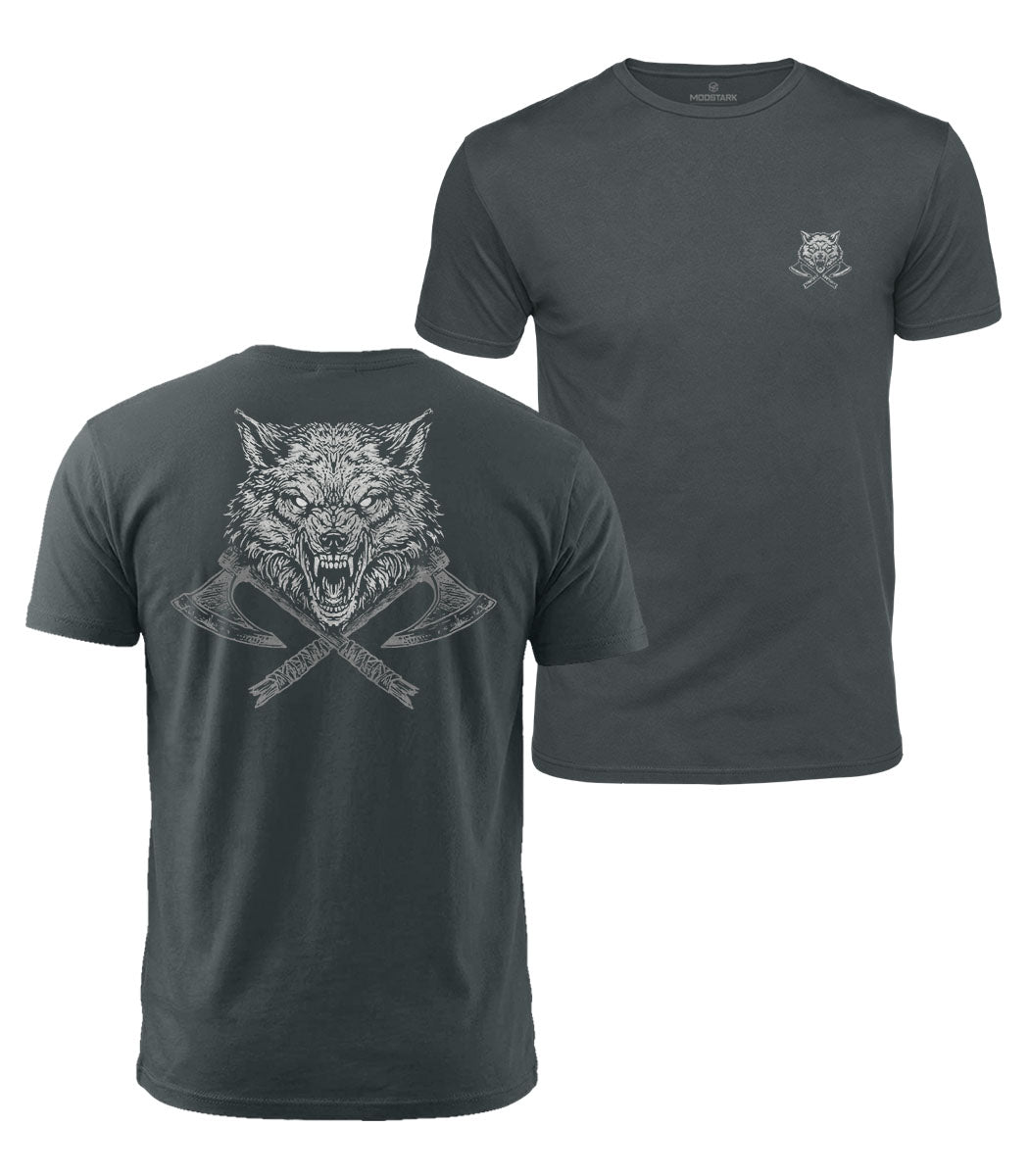 Warrior Wolf Cotton T-Shirt