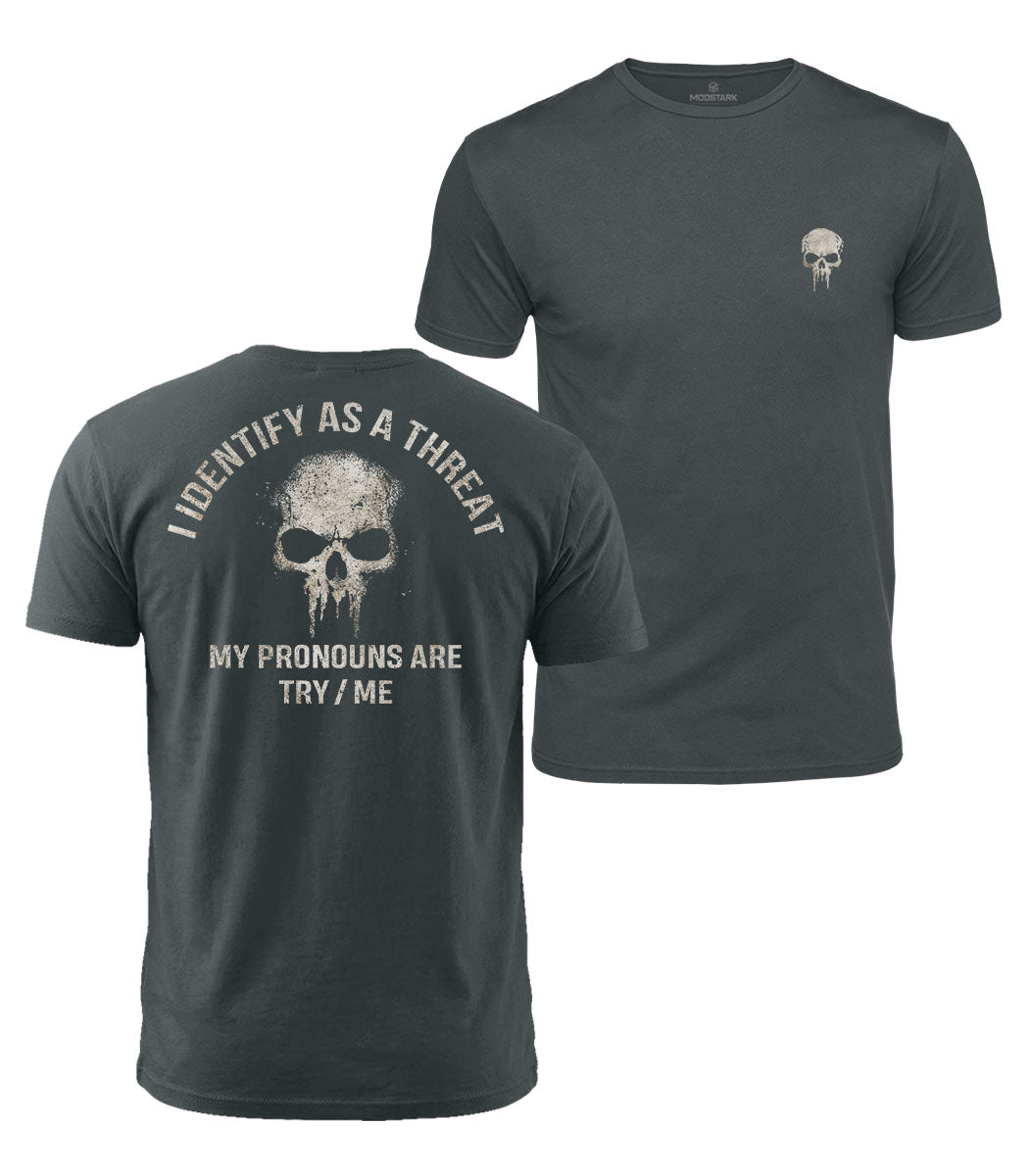 Try Me Skull Cotton T-Shirt