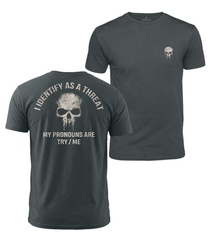 Try Me Skull Cotton T-Shirt