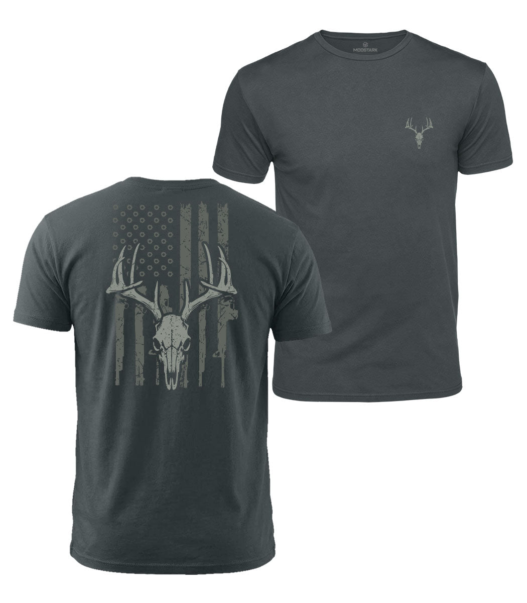 Patriotic Deer Hunter Cotton T-Shirt