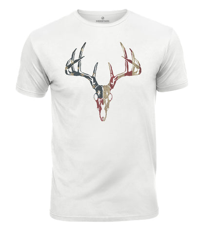 USA Deer Skull Cotton T-Shirt