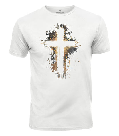 Painted Cross Cotton T-Shirt