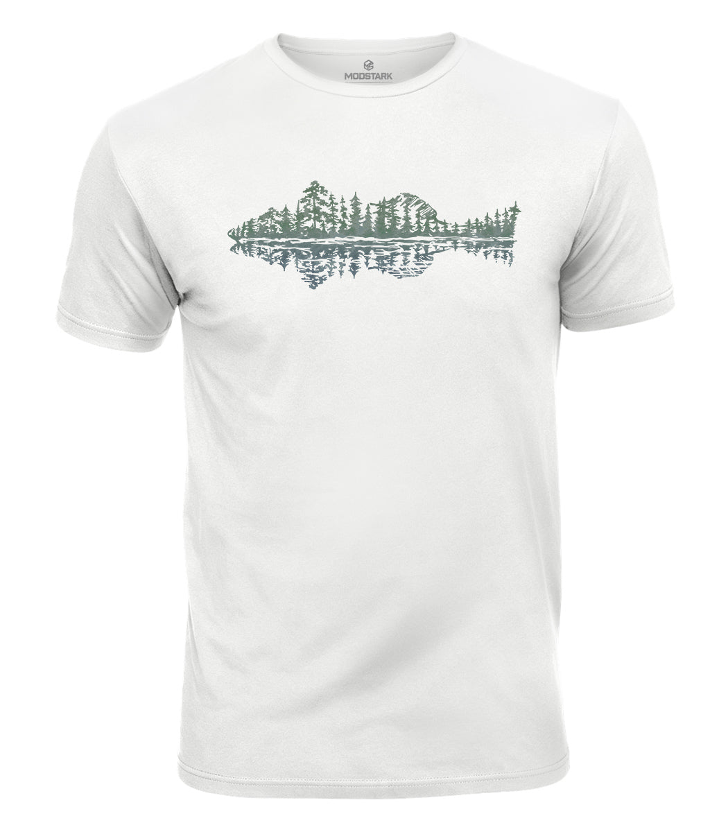 Forest Fish Silhouette Cotton T-Shirt