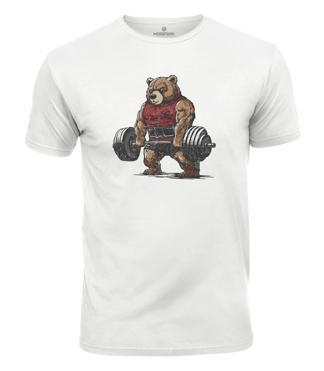 Deadlift Bear Cotton T-Shirt