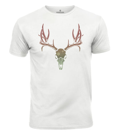 Christmas Deer Skull Cotton T-Shirt