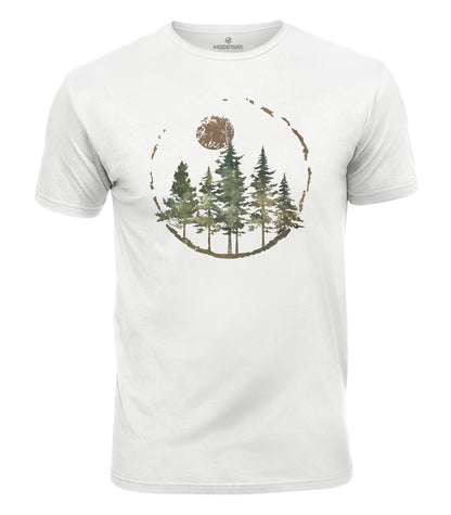 Vintage Pine Forest Cotton T-Shirt
