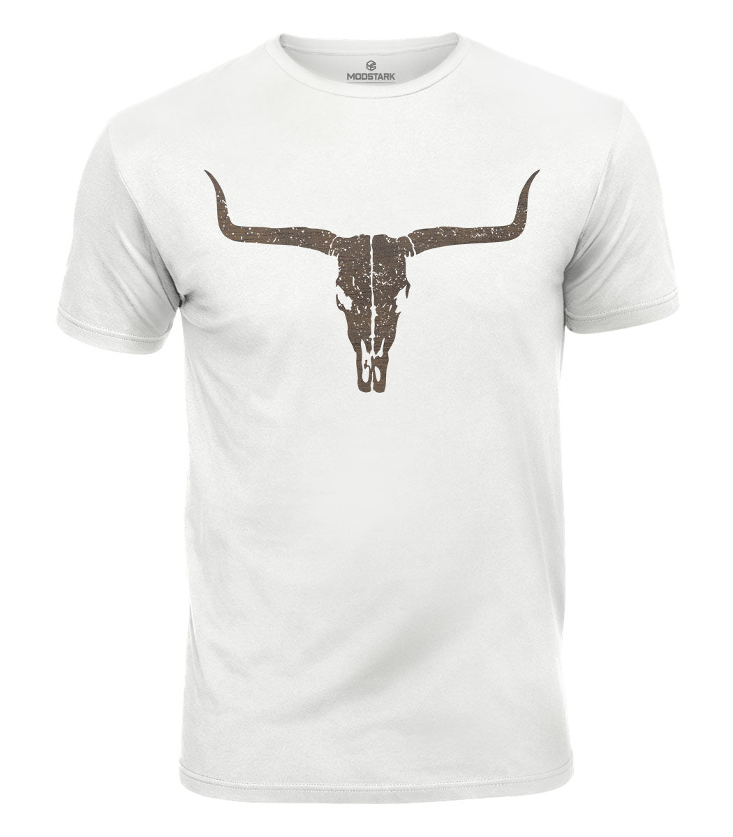 Western Longhorn Skull Cotton T-Shirt