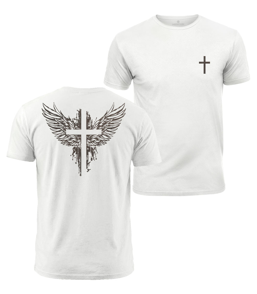 Cross & Wings Cotton T-Shirt
