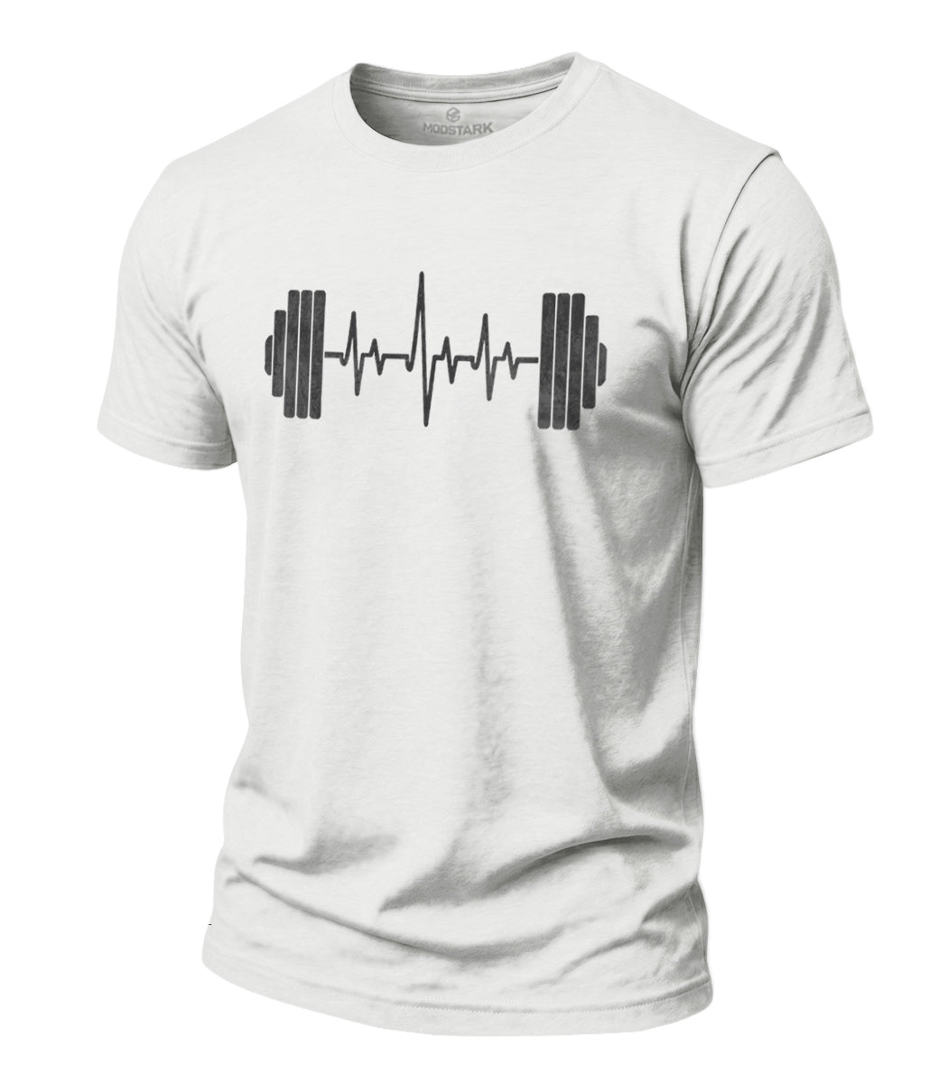Barbell Heartbeat Cotton T-Shirt
