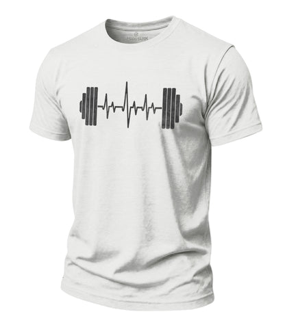 Barbell Heartbeat Cotton T-Shirt