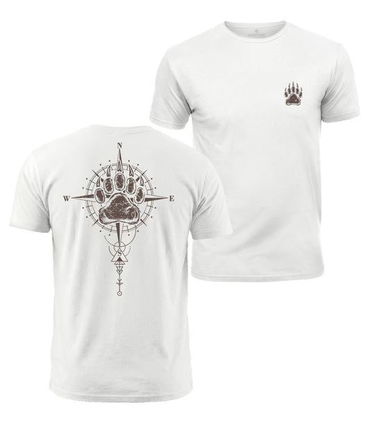 Bear Paw Compass Cotton T-Shirt