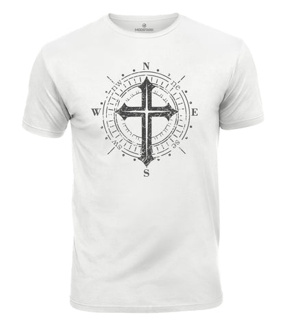 Faith Compass Cross Cotton T-Shirt
