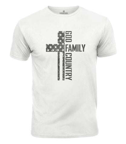 God Family Country Cotton T-Shirt