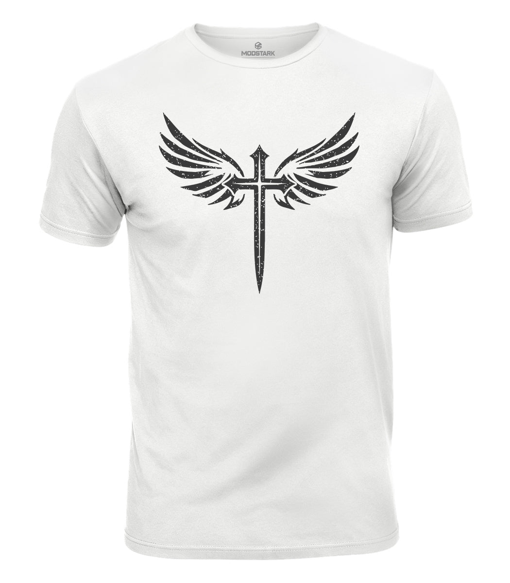 Winged Cross Cotton T-Shirt