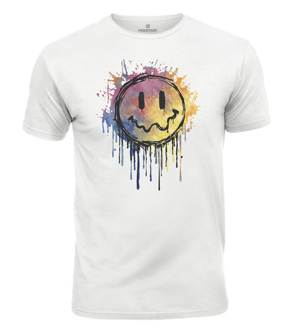 Dripping Smiley Face Cotton T-Shirt