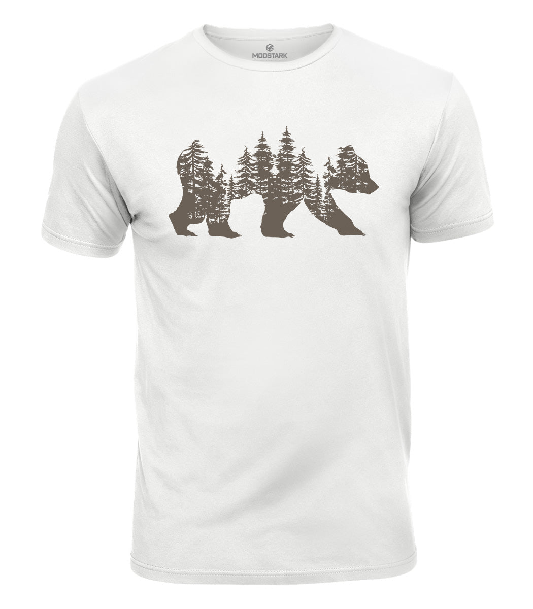 Pine Forest Bear Cotton T-Shirt