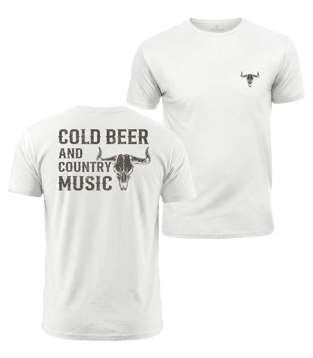 Cold Beer & Country Music Cotton T-Shirt