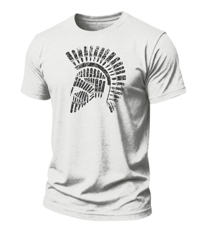 Rugged Spartan Helmet Cotton T-Shirt