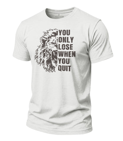Never Quit Lion Cotton T-Shirt