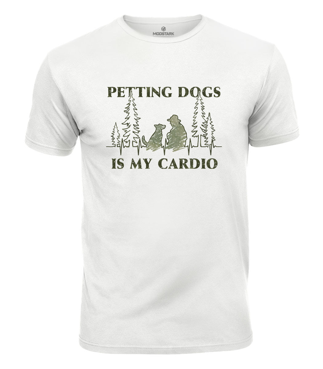 Petting Dogs Is My Cardio Cotton T-Shirt