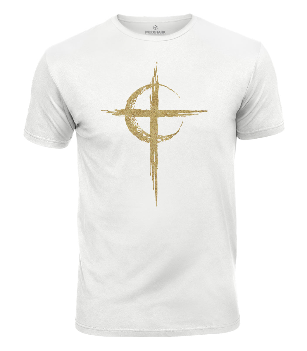Celtic Moon Cross Cotton T-Shirt