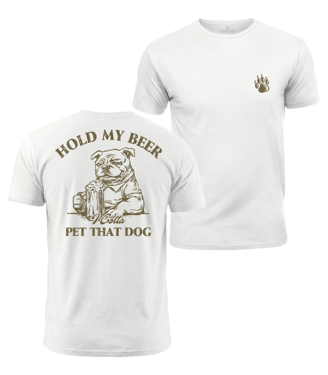 Funny Dog Lover Beer Cotton T-Shirt