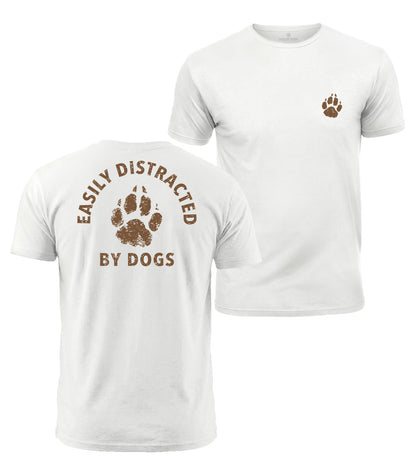 Distracted By Dogs Cotton T-Shirt