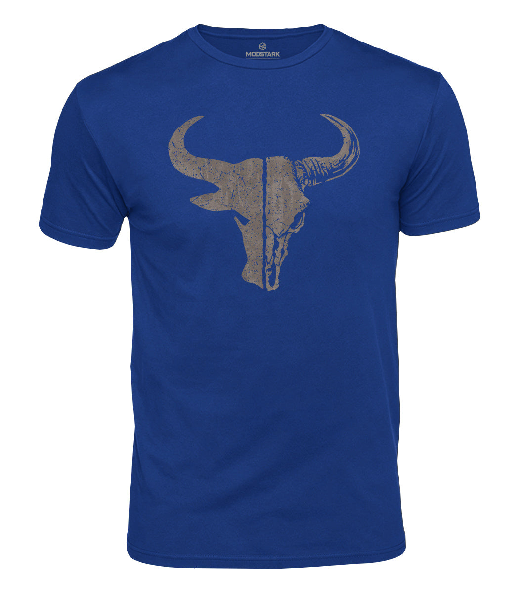 Vintage Bull Skull Cotton T-Shirt