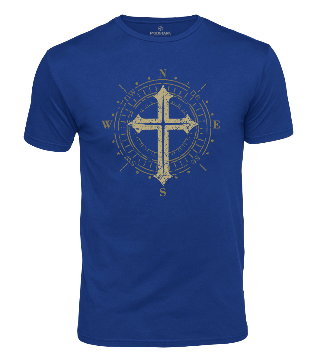 Faith Compass Cross Cotton T-Shirt