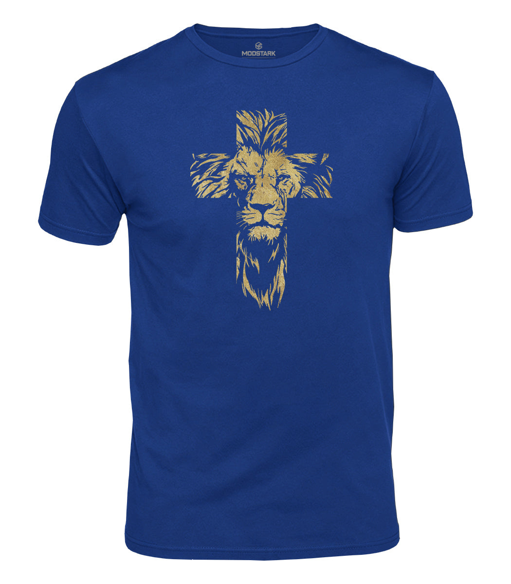 Lion Cross Faith Cotton T-Shirt