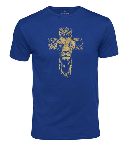 Lion Cross Faith Cotton T-Shirt