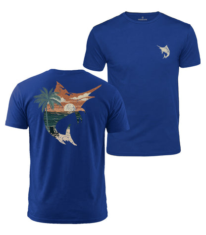 Marlin Beach Graphic Cotton T-Shirt