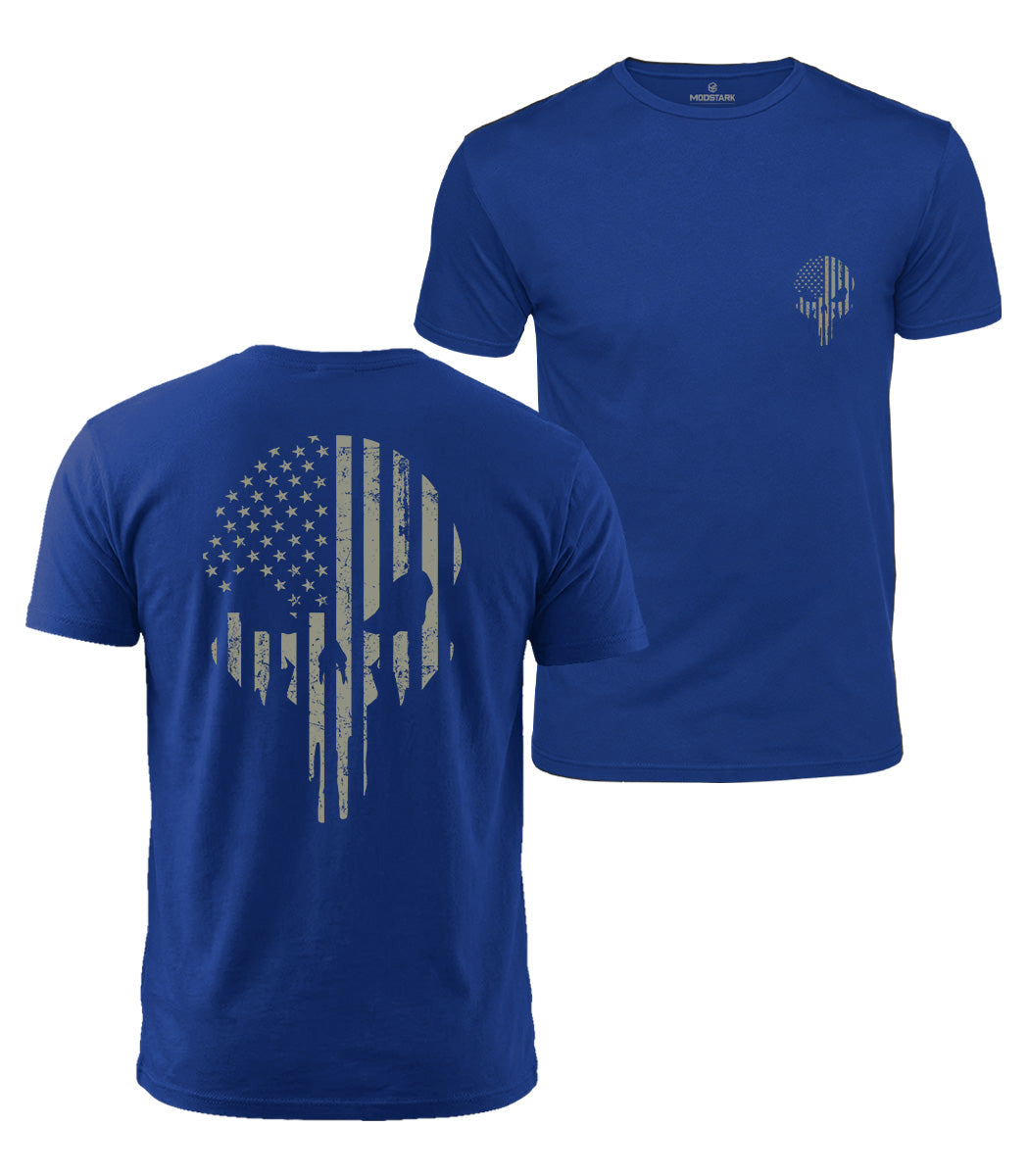 USA Skull Cotton T-Shirt
