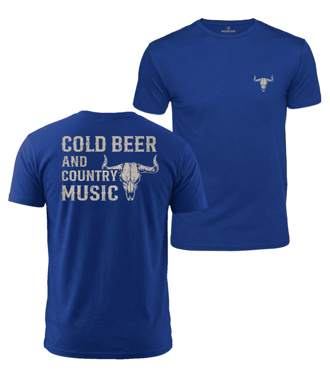 Cold Beer & Country Music Cotton T-Shirt