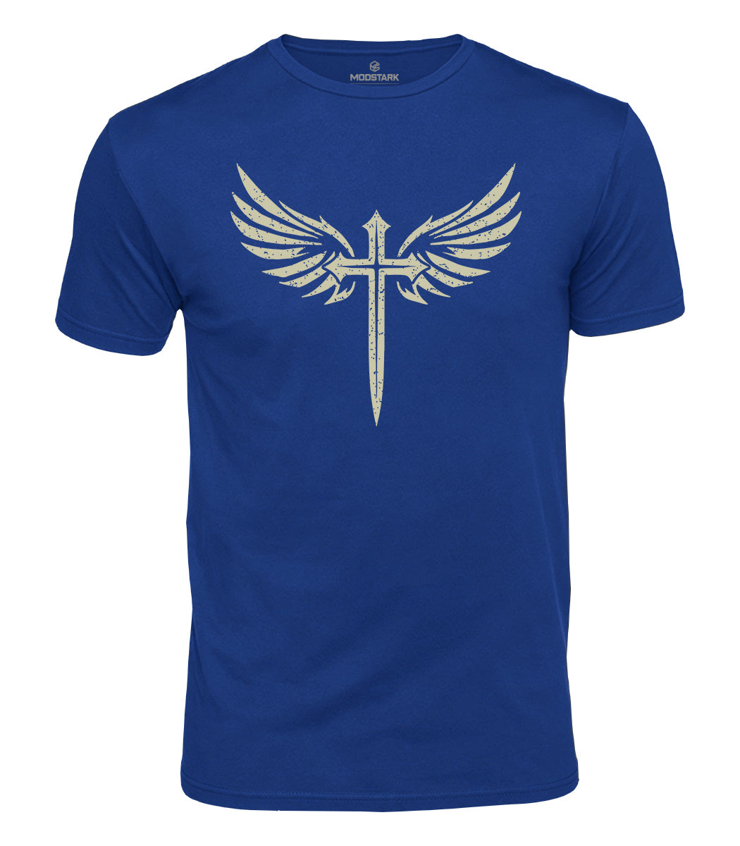 Winged Cross Cotton T-Shirt
