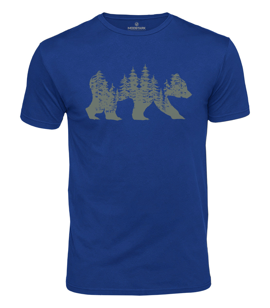 Pine Forest Bear Cotton T-Shirt