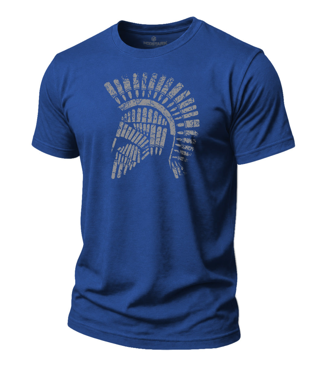 Rugged Spartan Helmet Cotton T-Shirt