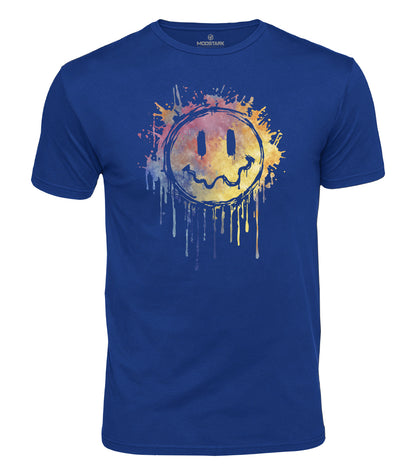 Dripping Smiley Face Cotton T-Shirt